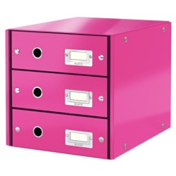 LEITZ Schubladenboxen Click&amp;store Box 3sch&Atilde;&frac14;be pink-M 6048-00-23 DI