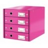 LEITZ Schubladenboxen Click&amp;store Box 4sch&Atilde;&frac14;be pink-M 6049-00-23 DI