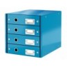 LEITZ Schubladenboxen Click&amp;store Box 4sch&Atilde;&frac14;be blau-M 6049-00-36 DI