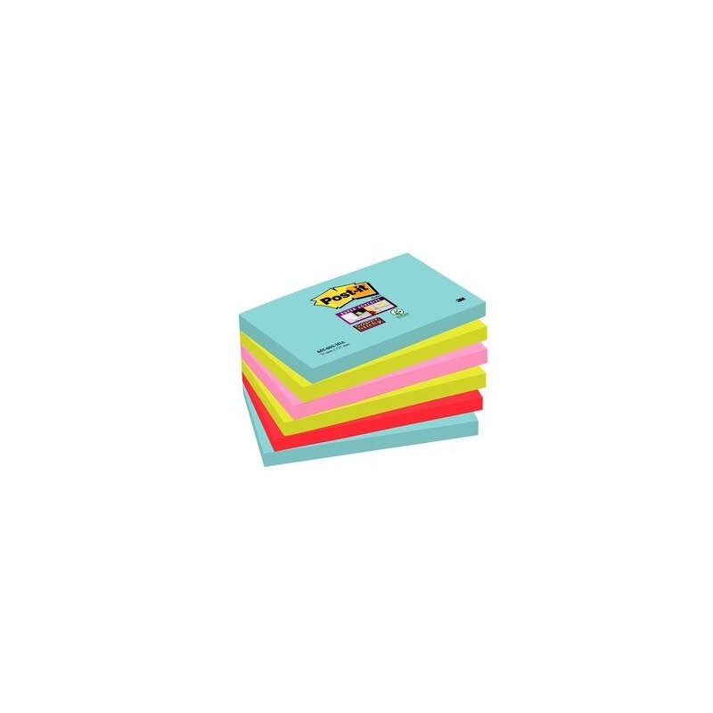 Post-it&Acirc;&reg; Haftnotizen Super Sticky Miami farbsortiert