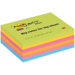 Post-it&Acirc;&reg; Haftnotizen Post-it Meet.Notes 20,3x15,3cm farbsortiert