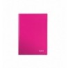 LEITZ Notizbuch Leitz WOW Notizbuch A5 pink DIN A5 liniert pink-metal