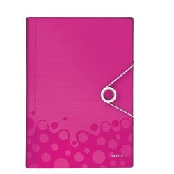 LEITZ F&Atilde;&curren;chermappe WOW Projektmappe Pink-Metallic DIN A4 6-Fach Pink