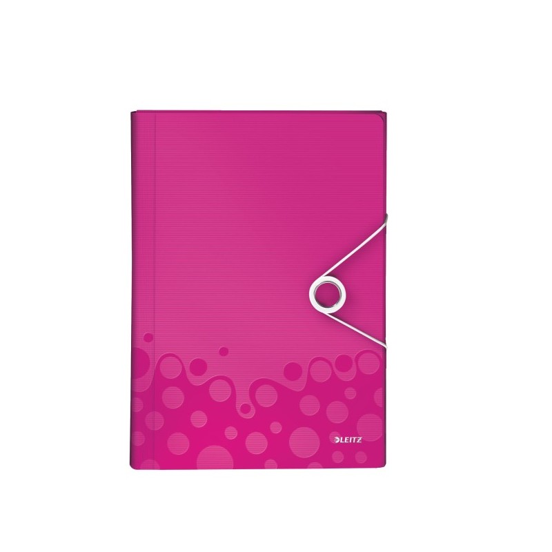 LEITZ F&Atilde;&curren;chermappe WOW Projektmappe Pink-Metallic DIN A4 6-Fach Pink