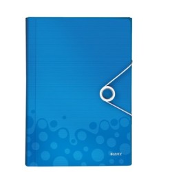 LEITZ F&Atilde;&curren;chermappe WOW Projektmappe Blau-Metallic DIN A4 6-Fach Blau