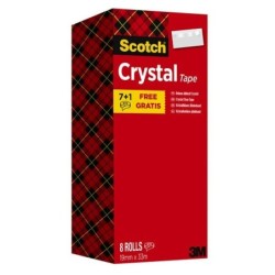 Nastro adesivo Scotch&reg; Crystal 600 supertrasparente 19 mm x 33 mt Va