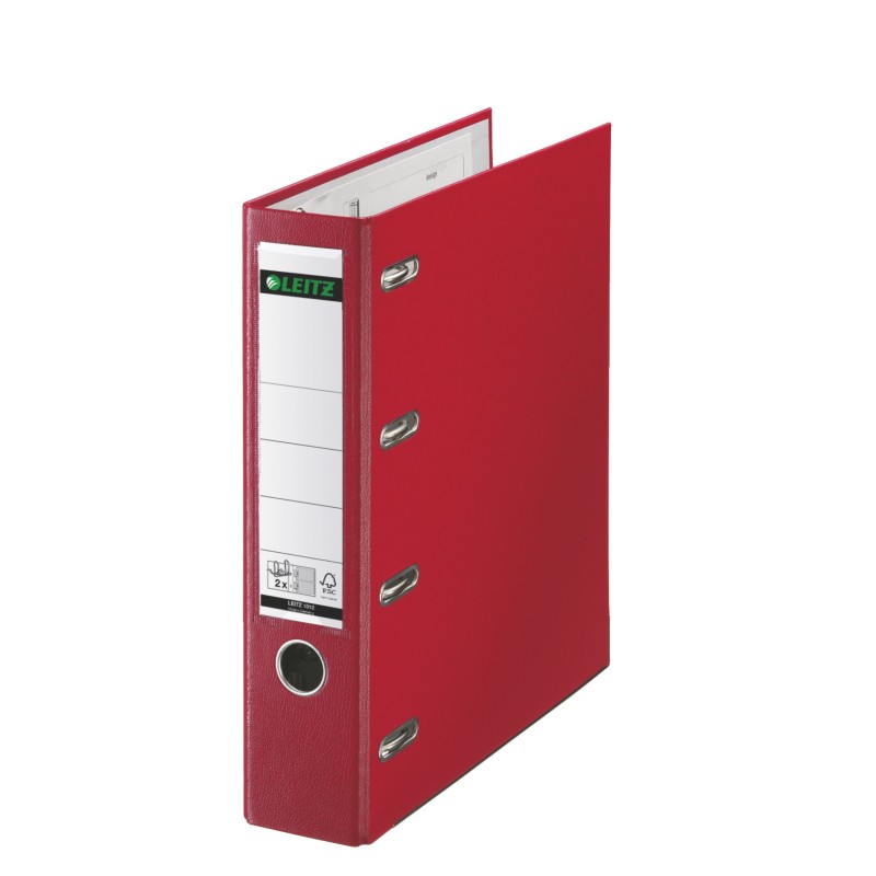 LEITZ Doppelordner 7.5 cm 2x A5 quer Karton rot