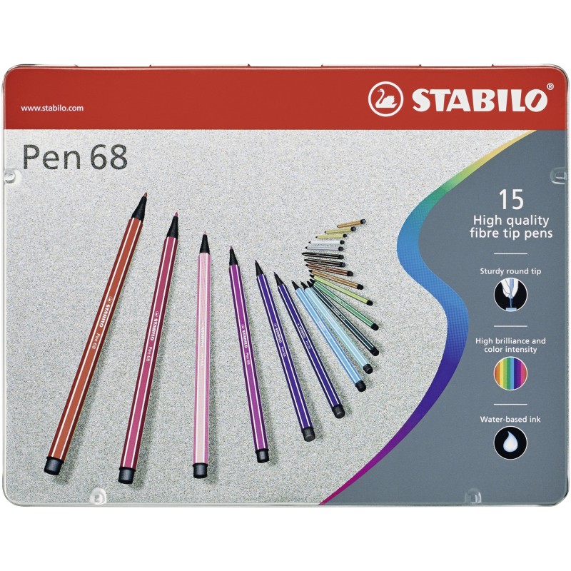 STABILO Filzstifte STABILO Pen 68,15e Pack Farbs 1.0 mm Mehrfarbig