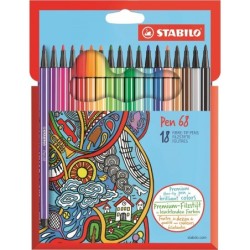 STABILO Filzstifte STABILO Pen 68,18e Pack Farbs 1.0 mm Mehrfarbig