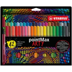 STABILO Filzstifte Fil pointMax 42er ARTY Etui 0.8 Mehrfarbig