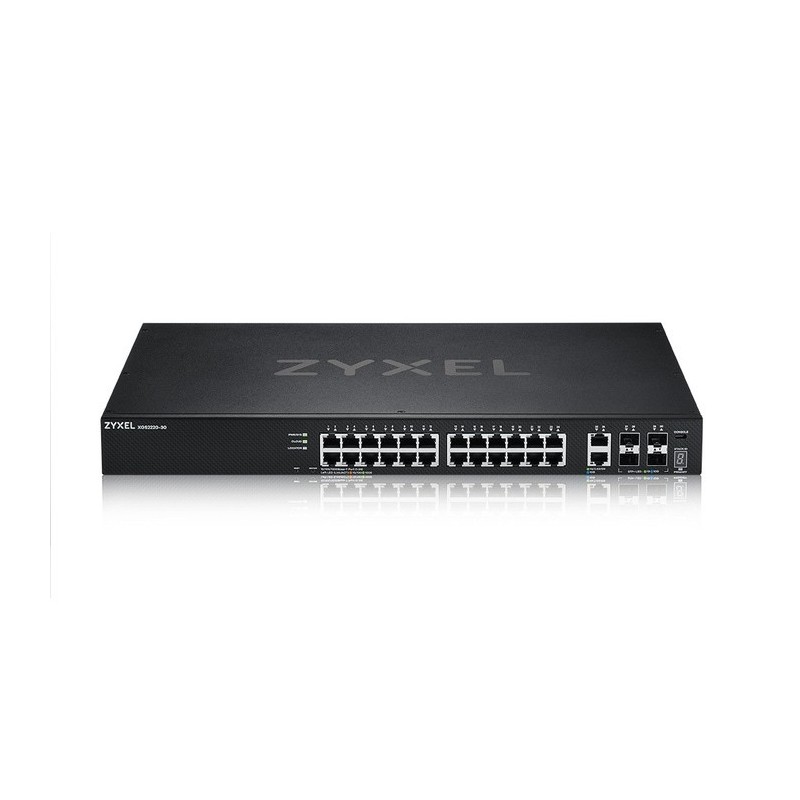 Zyxel Switch full managed Layer3 30 Port &bull; 24x 1 GbE &bull; 2x 10 GbE 