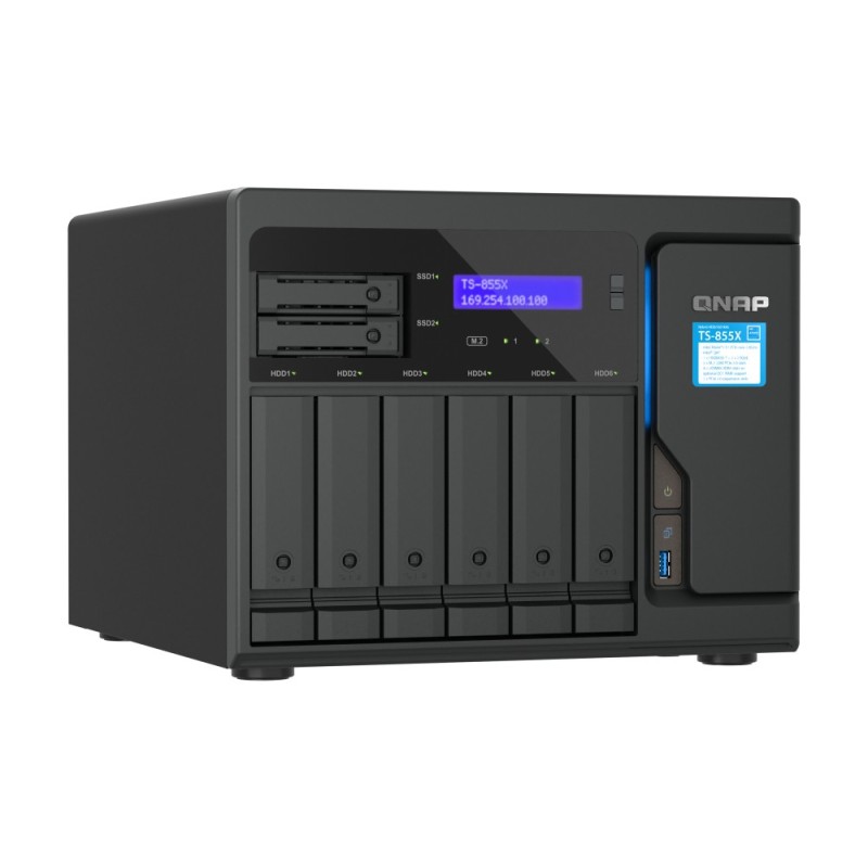 8-Bay NAS Intel Atom C5125 8-core/8-thread 2.8GHz processor 8 GB UDIM