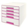 LEITZ Schubladenboxen Schubladenbox WOW 5Sch.pink 5214-20-23 DIN A4 2