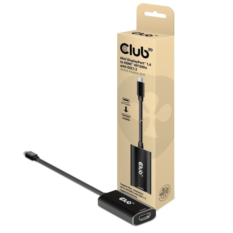 Club 3D Videoadapter Mini DisplayPort / HDMI 15cm Sort