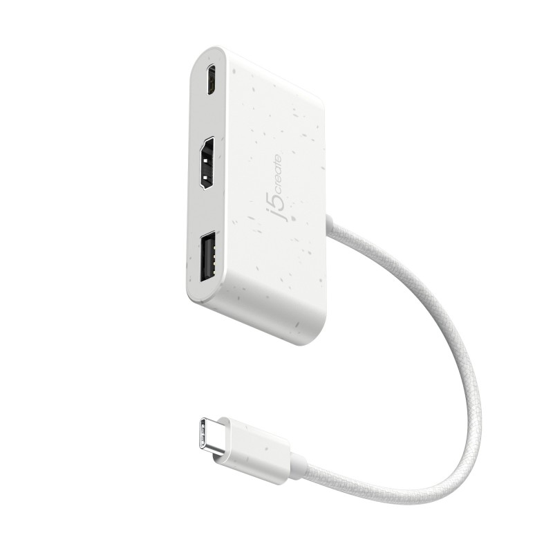 j5create JCA379EW-N Da USB-C&Acirc;&reg; ecologico a HDMI&acirc;&cent; e USB&acirc;&cent; t