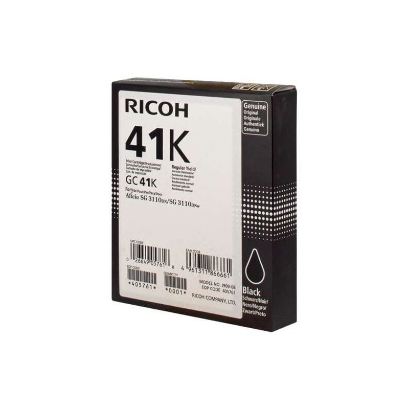 Ricoh 405761 cartuccia d&#039;inchiostro 1 pz Originale Resa standard Nero