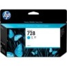 HP Cartuccia inchiostro ciano DesignJet 728, 130 ml