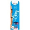 Pentel Brush Sing Pen Happy Confezione da 4 pennarelli con punta a pe