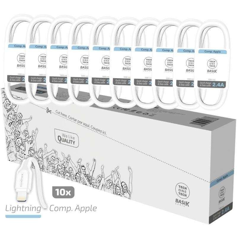 TechOnetech Basik Bask 10 Cavi USB maschili - Lightning maschile - Lu