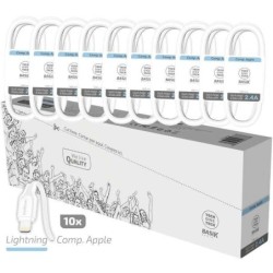 TechOnetech Basik Bask 10 Cavi USB maschili - Lightning maschile - Lu