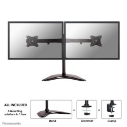 Neomounts Supporto da scrivania per monitor (DESK MOUNT DUAL 19-27IN 