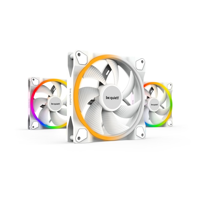 be quiet Light Wings ARGB 140mm PWM Fan White - Triple Pack