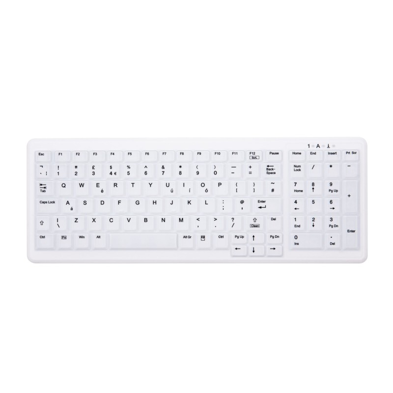 CHERRY AK-C7000 tastiera Wireless a RF + USB QWERTY Inglese UK Bianco