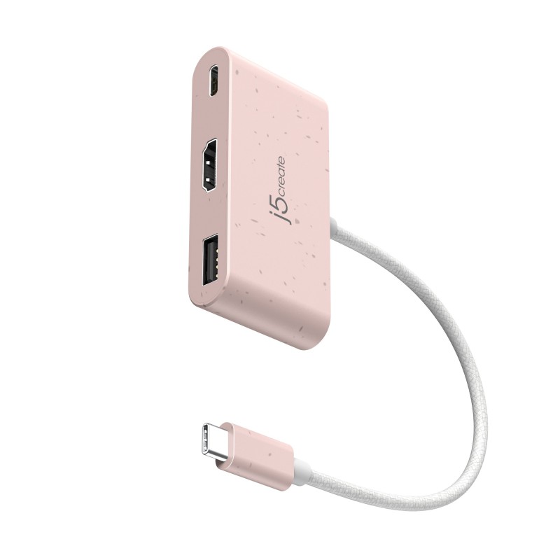 j5create JCA379ER-N Da USB-C&Acirc;&reg; ecologico a HDMI&acirc;&cent; e USB&acirc;&cent; t