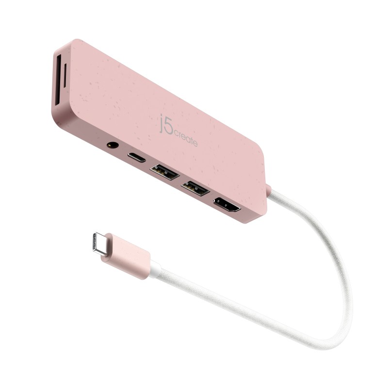 j5create JCD373ER-N Hub multiporta USB-C&Acirc;&reg; ecologico con Power Deli