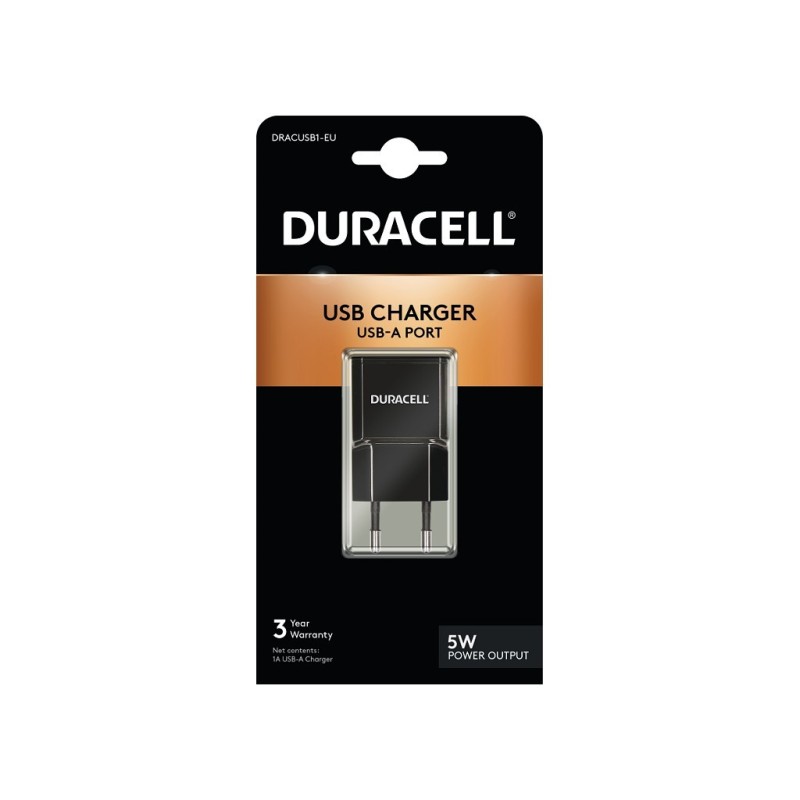 Duracell DRACUSB1-EU Caricabatterie per dispositivi mobili Nero Inter