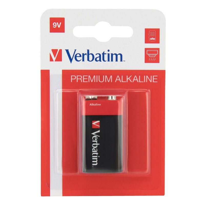 Verbatim Batterie alcaline da 9 V (VERBATIM ALKALINE BATTERY 9V 1 PAC