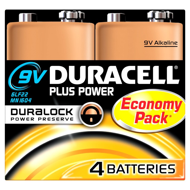 Duracell Plus Power Batteria monouso 9V Alcalino (Duracell Plus 9V 4 