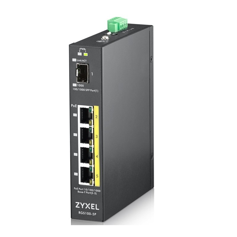 Zyxel RGS100-5P Non gestito L2 Gigabit Ethernet [10/100/1000] Support