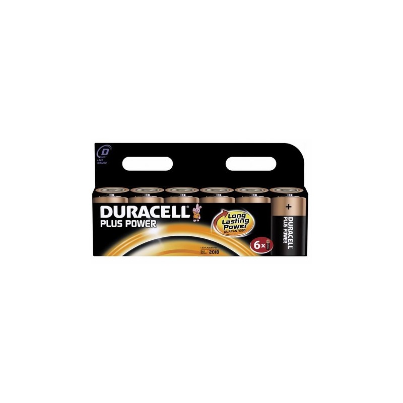 Duracell 6x D 1.5V Batteria monouso Alcalino (Duracell Plus D Size 6 