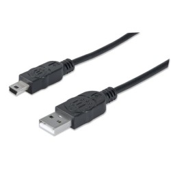 Manhattan 333375 cavo USB 1,8 m USB 2.0 USB A Mini-USB B Nero (USB-A 