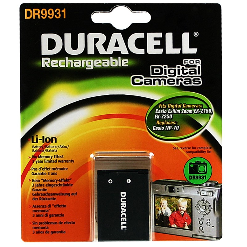 Duracell DR9931 Batteria per fotocamera/videocamera Ioni di Litio 100