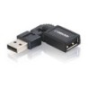 C2G USB A Male to A Female Adapter Nero (CablesToGo FlexUSB A Male to