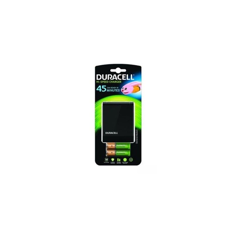 Duracell CEF27EU carica batterie (Duracell 45m Charger + 2 x AA/AAA)