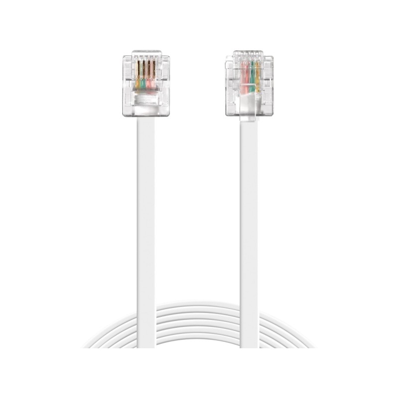 Sandberg Telephone RJ11-RJ11 10m (Telephone RJ11-RJ11 10m - 6P4C - Wa