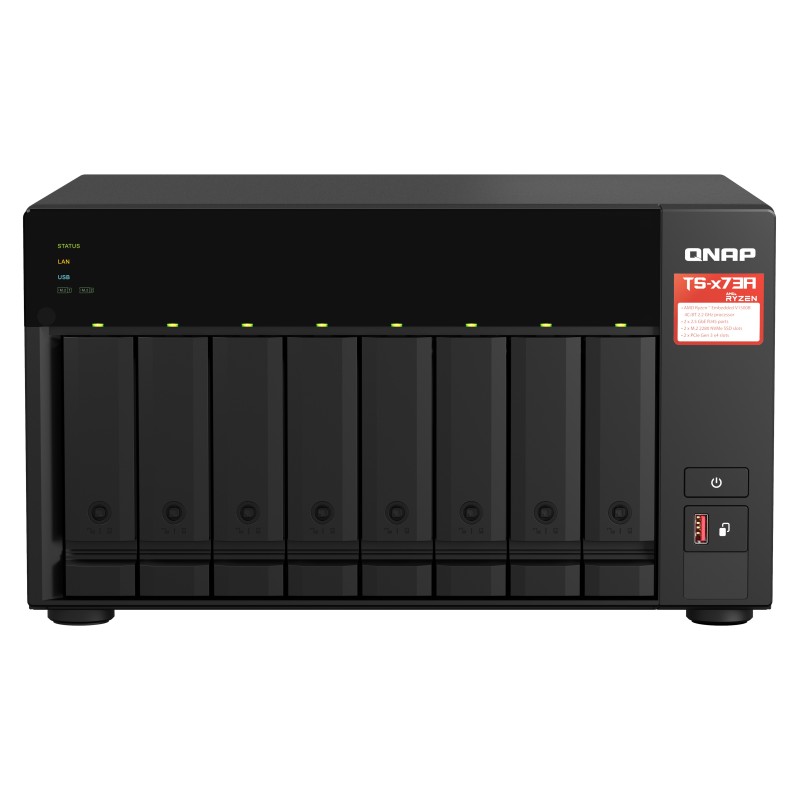 QNAP TS-873A NAS Tower Collegamento ethernet LAN Nero V1500B (QNAP TS