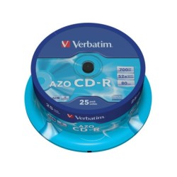 Verbatim CD-R AZO Crystal 700 MB 25 pz (VERBATIM CD-R AZO 700MB 52X C