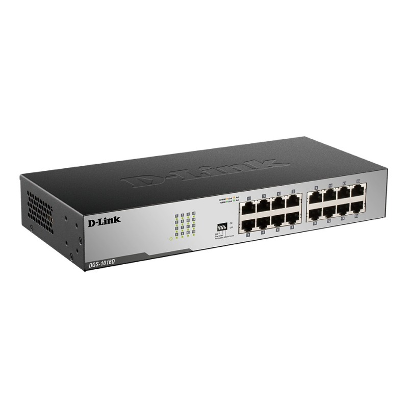 D-Link 16-Port 10/100/1000 Rackmountable Switch Non gestito Gigabit E