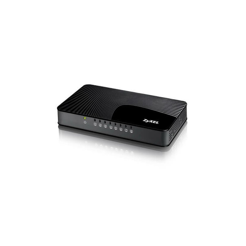 Zyxel GS-108S v2 Non gestito Gigabit Ethernet [10/100/1000] Nero (8-P