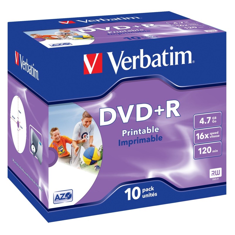 Verbatim 43508 DVD vergine 4,7 GB DVD+R 10 pz (Verbatim DVD+R 10 Disk