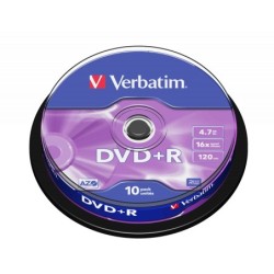 Verbatim DVD+R Matt Silver 4,7 GB 10 pz (VERBATIM DVD+R AZO 4.7GB 16X