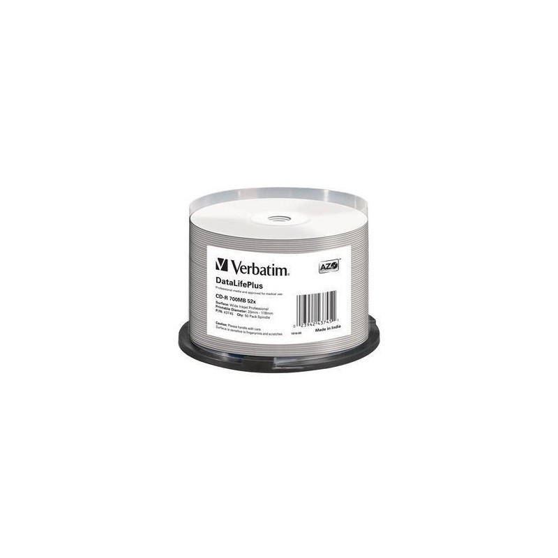 Verbatim CD-R 52x DataLifePlus 700 MB 50 pz (Verbatim CD-R 700MB 52X 