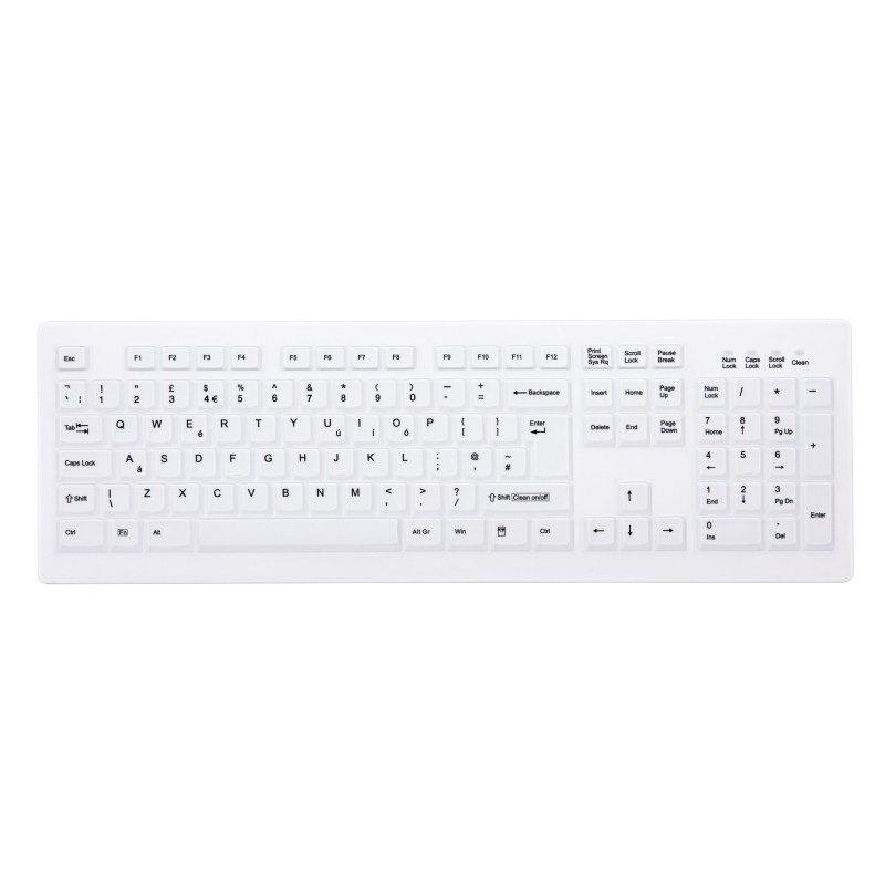 CHERRY AK-C8100F-FUS-W/UK tastiera RF Wireless QWERTY Inglese UK Bian