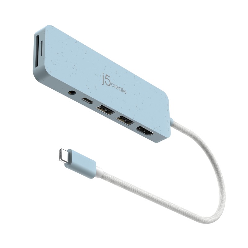 j5create JCD373EC-N Hub multiporta USB-C&Acirc;&reg; ecologico con Power Deli