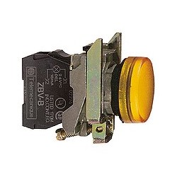 Schneider Electric XB4BVB5 allarme con indicatore di luce 24 V Giallo