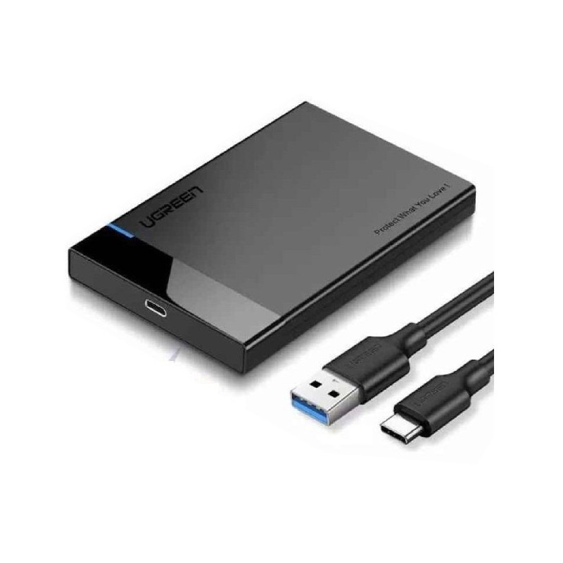 Ugreen SATA External Drive Enclosure HDD 2.5, USB-A + USB-C to USB-C 